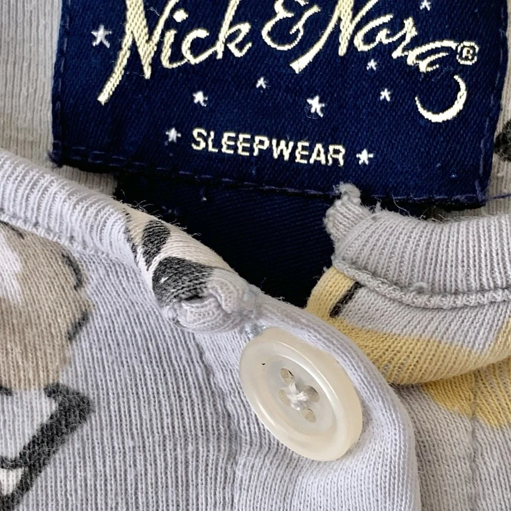 NICK & NORA Women's Blue Counting Sheep Cotton Knit Pajama Set 3XL